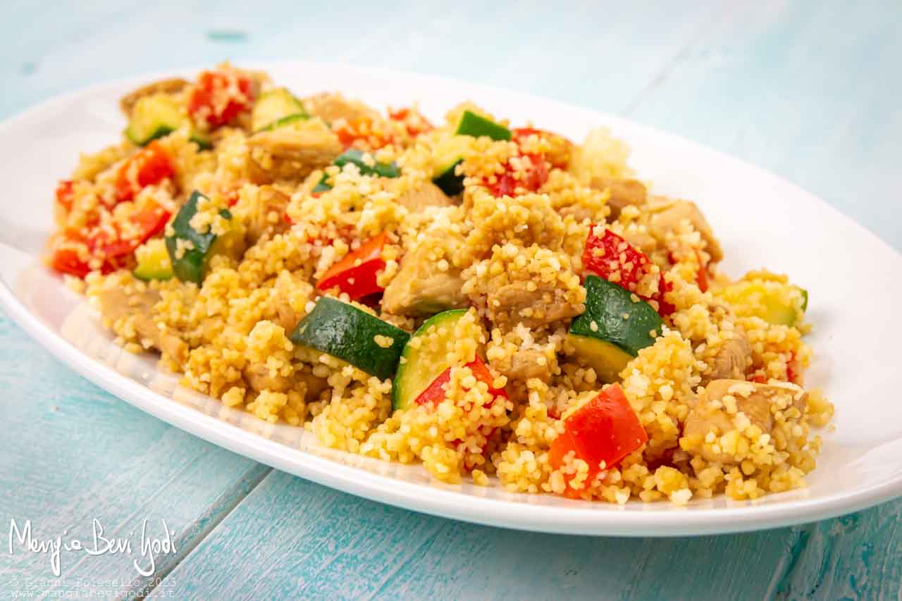 cous cous con pollo e verdure