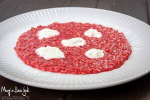 risotto barbabietole e stracciatella