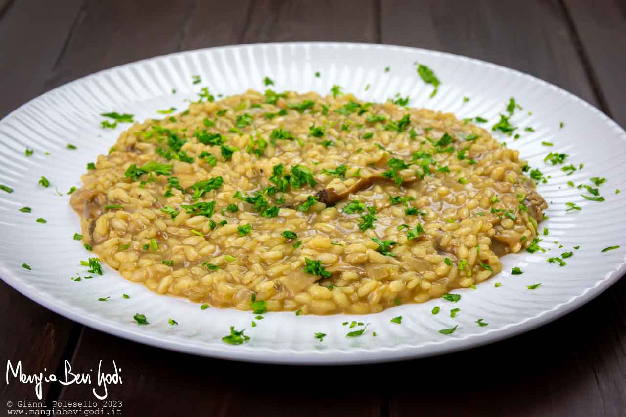 risotto con funghi secchi