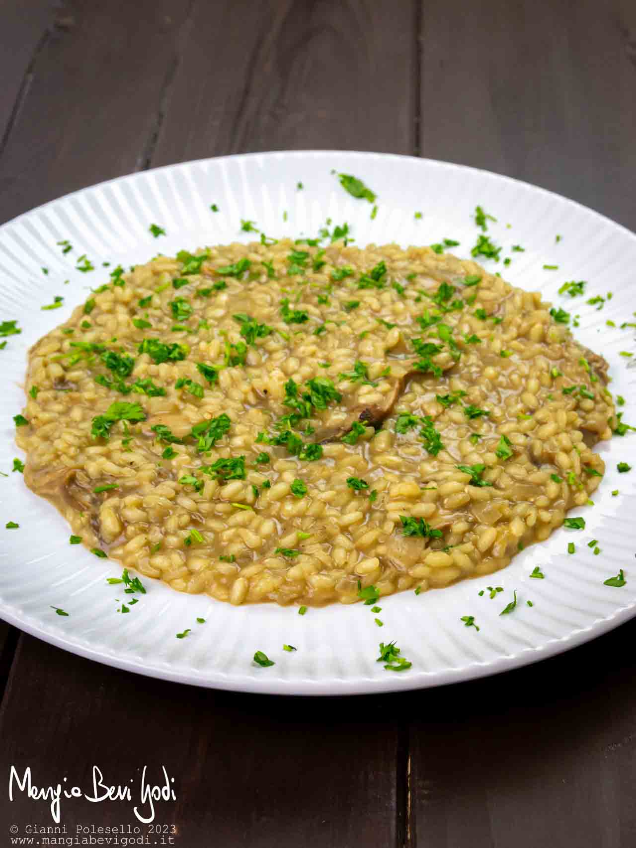 risotto con funghi secchi