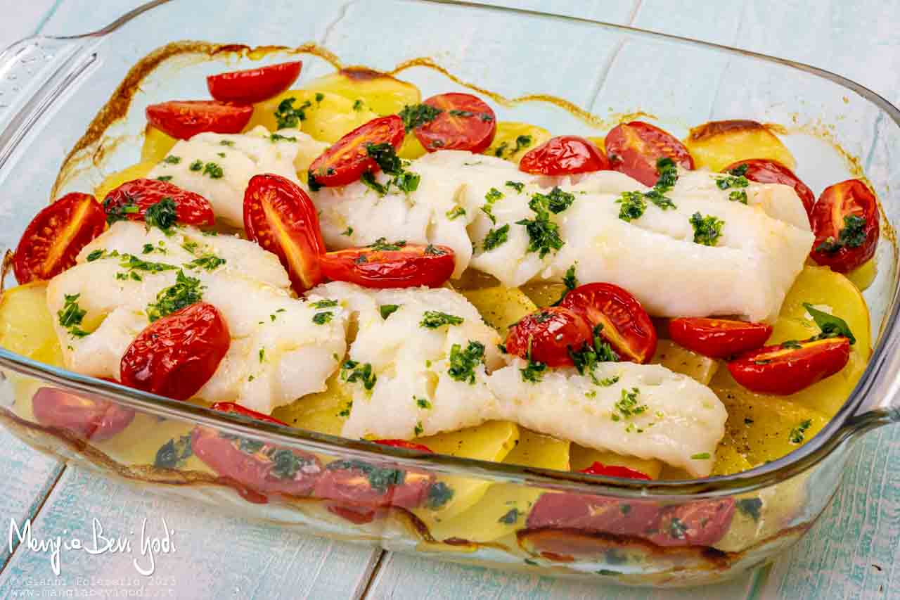 merluzzo al forno con patate