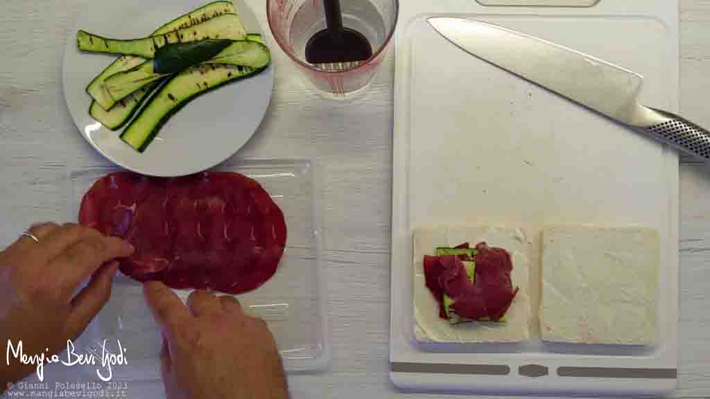 farcire i tramezzini con bresaola e zucchine