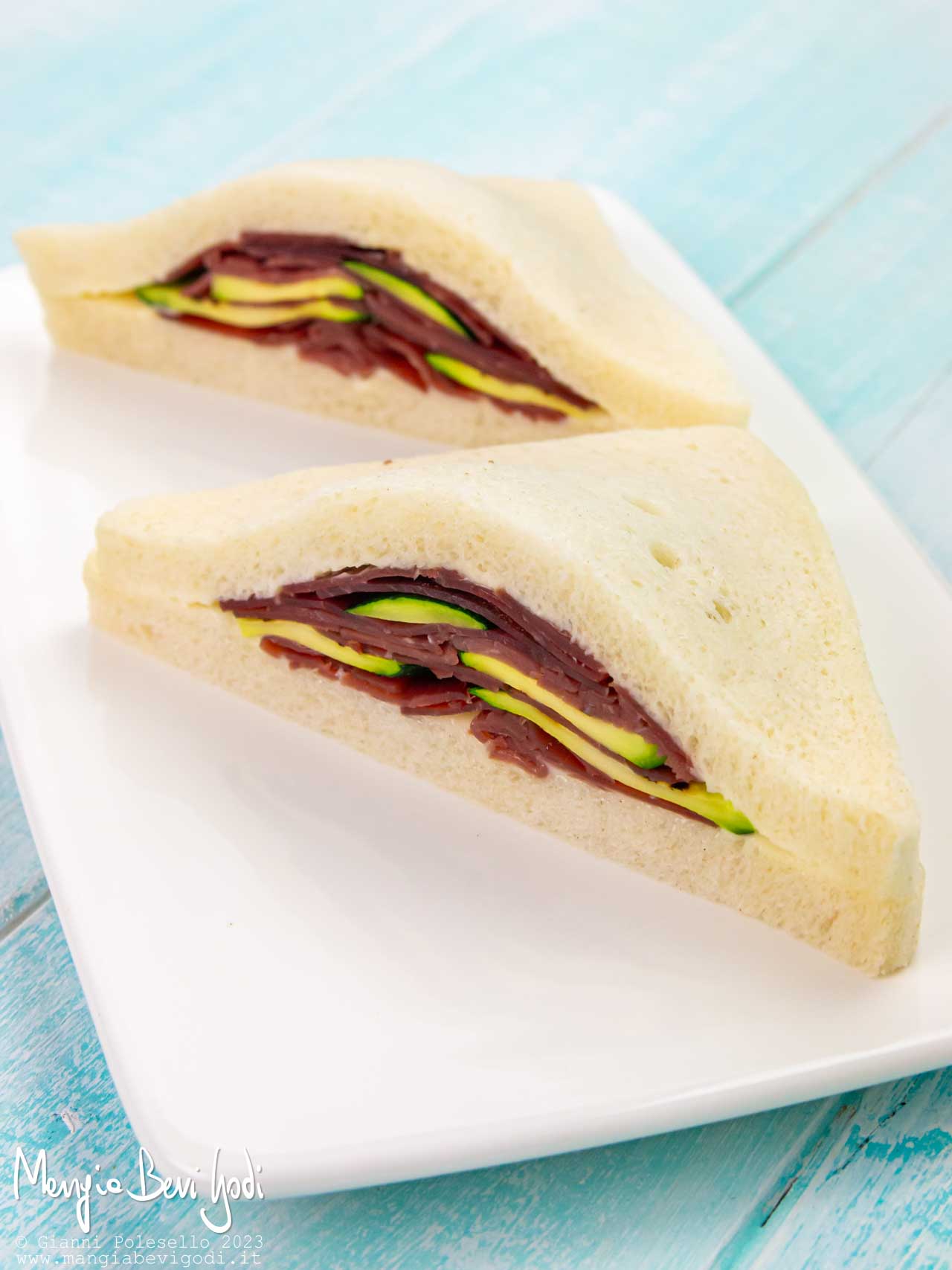 tramezzini con bresaola e zucchine