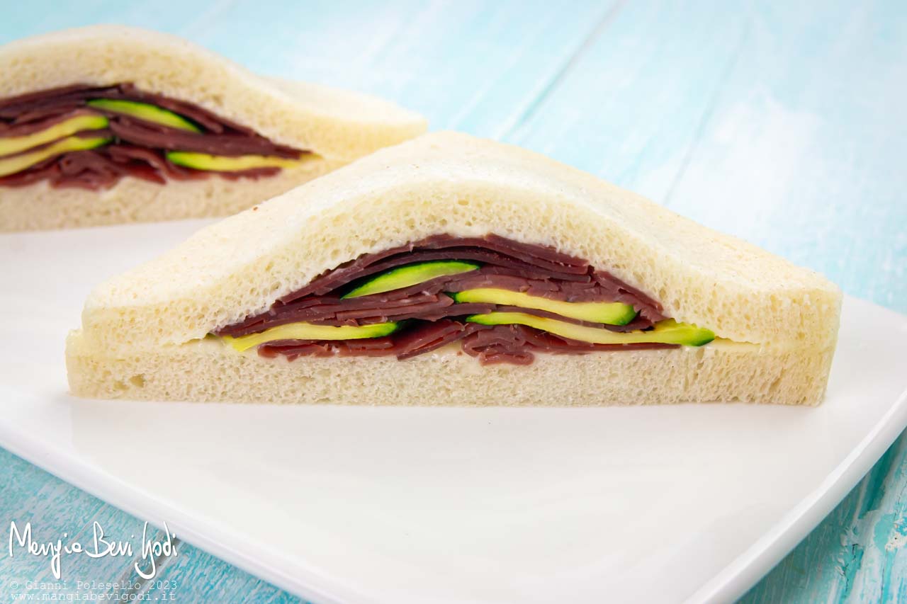 tramezzini con bresaola e zucchine