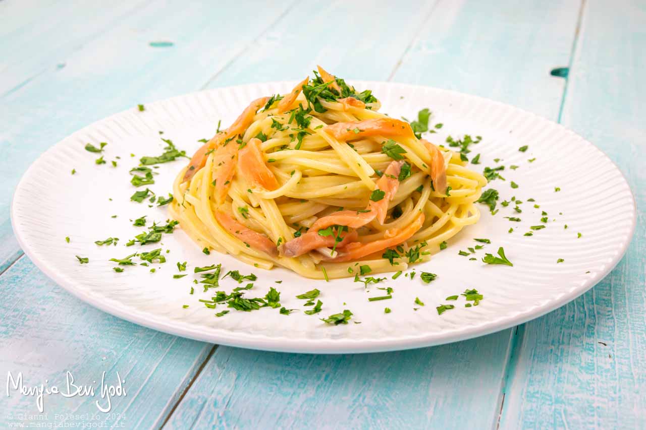 pasta salmone e caprino