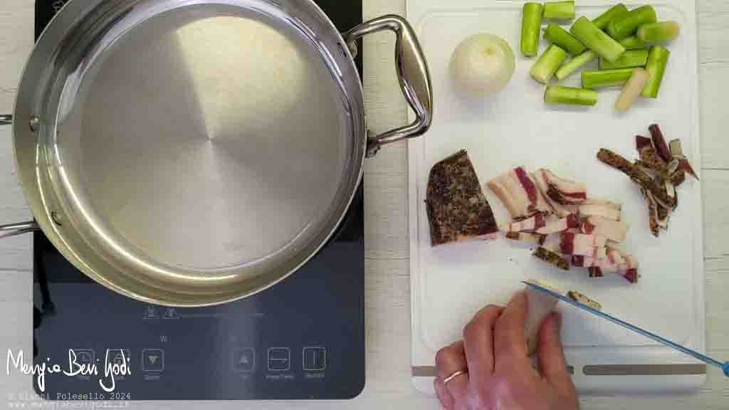 tagliare il guanciale