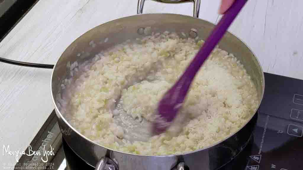 mantecare il risotto con il parmigiano