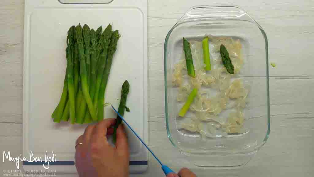 preparazione asparagi in saor