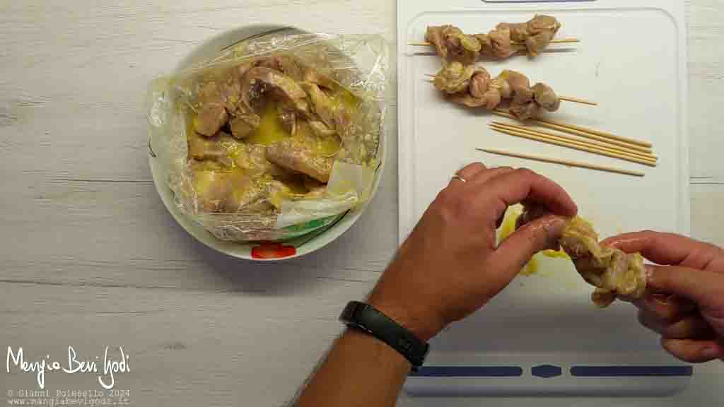 preparazione spiedini