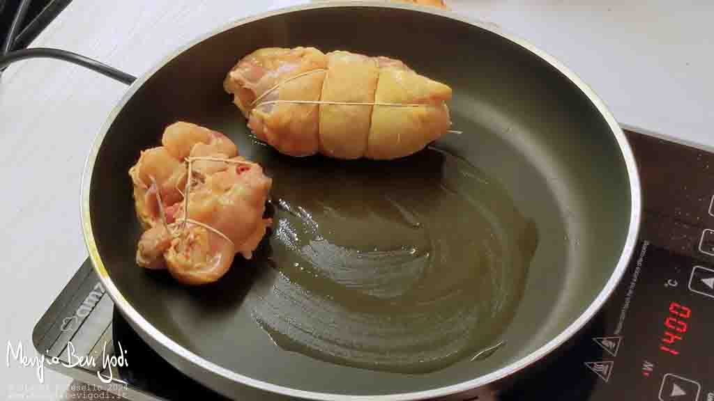 rosolare le sovracosce di pollo