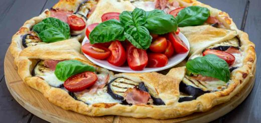 torta salata con melanzane e stracchino