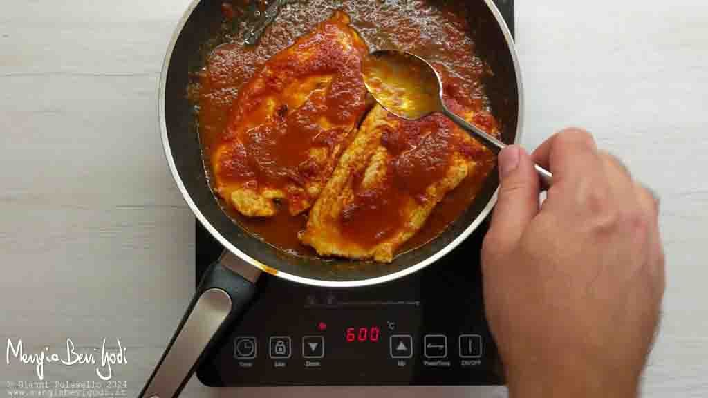 preparazione fesa di tacchino alla pizzaiola
