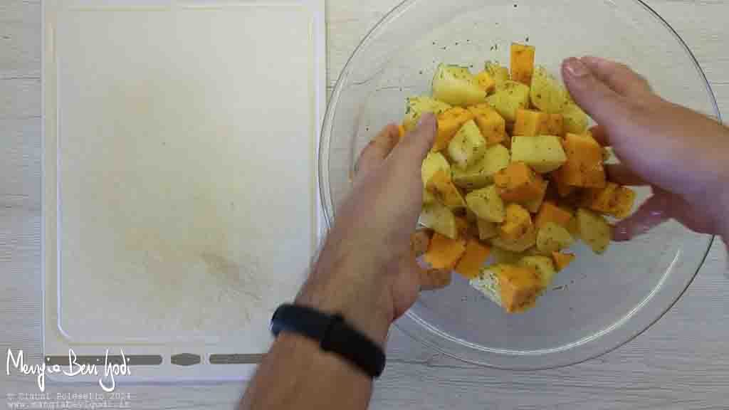 condire zucca e patate