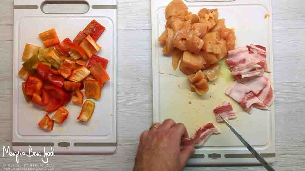 tagliare la pancetta