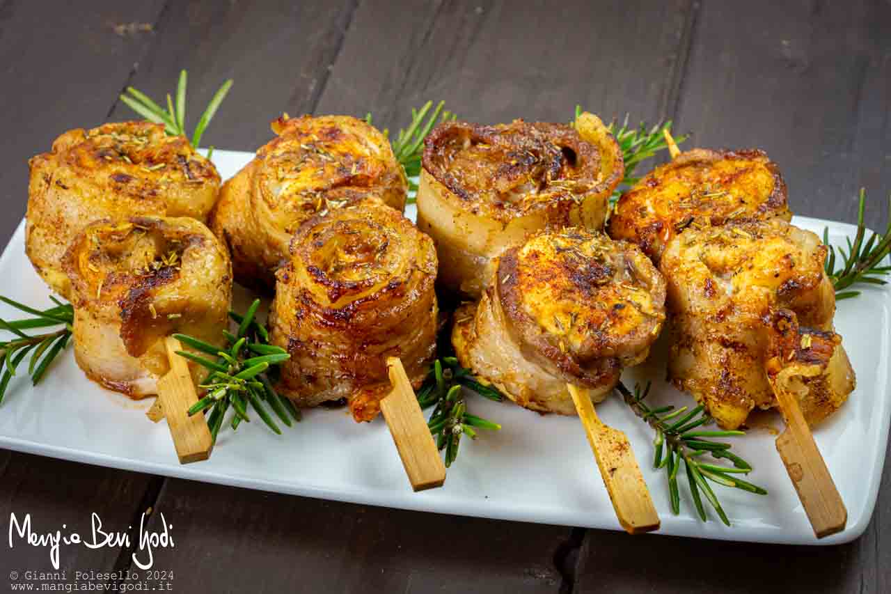 girelle di pollo e pancetta