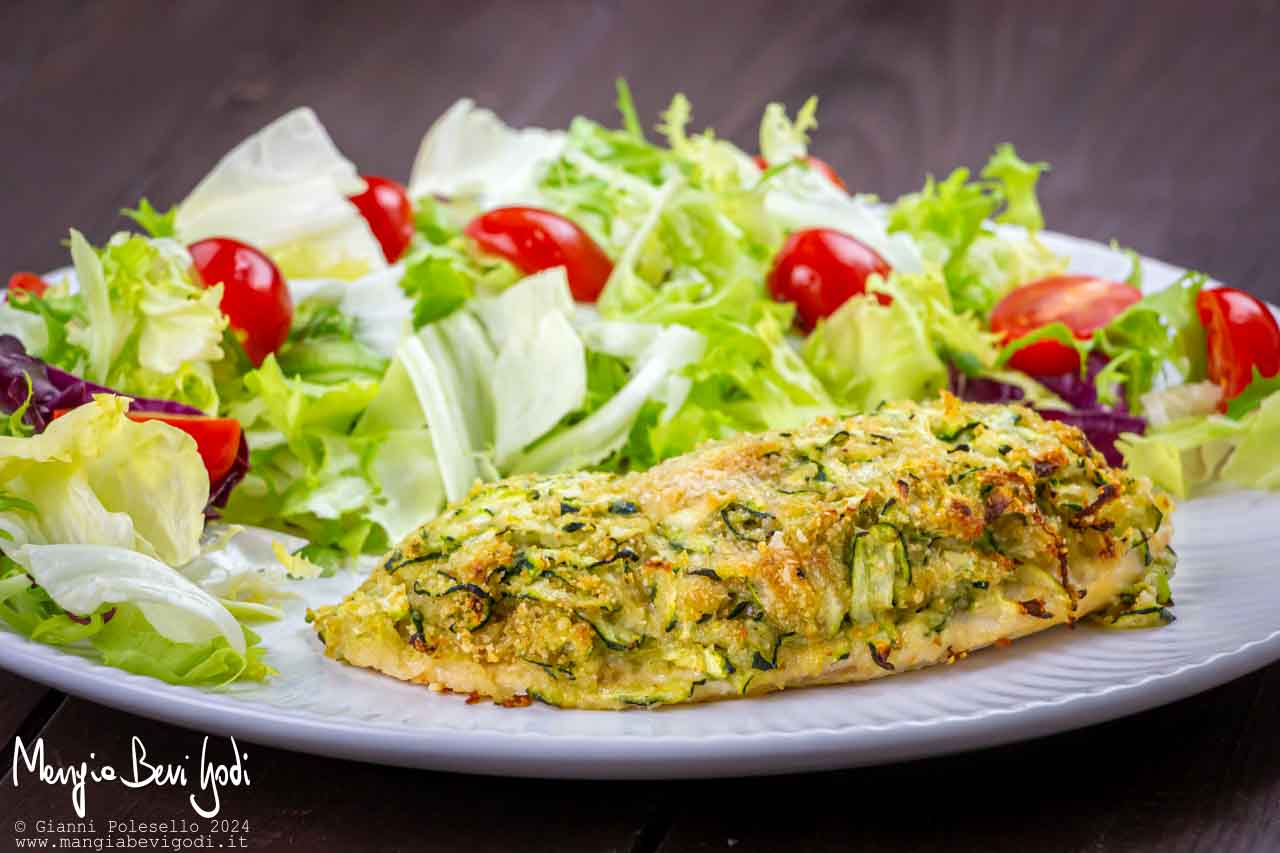 petto di pollo in crosta di zucchine