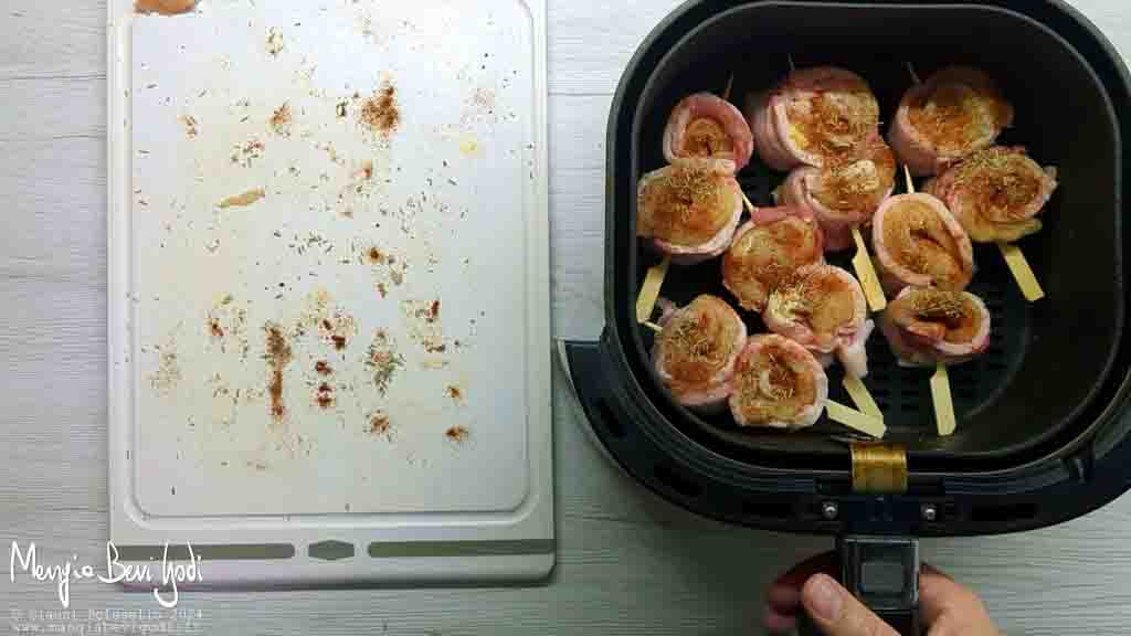 cottura girelle di pollo in friggitrice ad aria