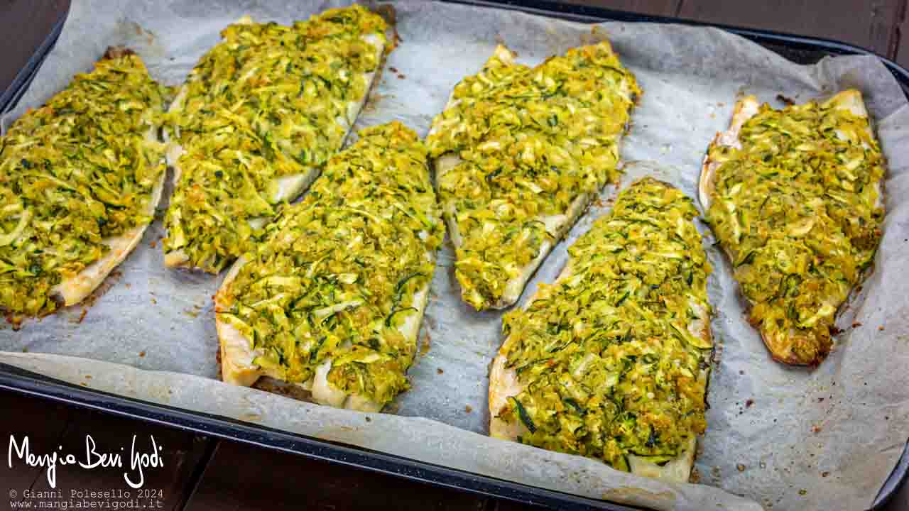 branzino in crosta di zucchine