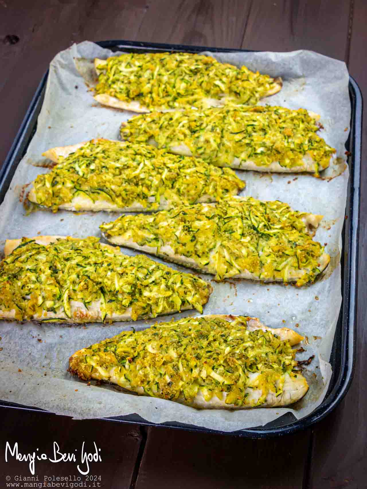 branzino in crosta di zucchine