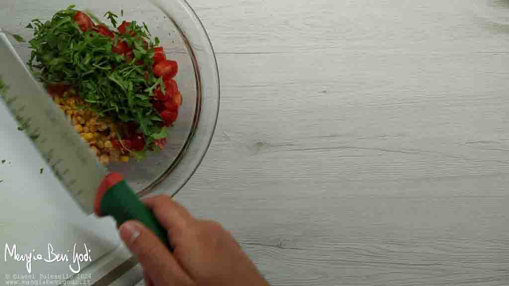 preparazione insalata di ceci