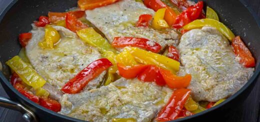 scaloppine di vitello ai peperoni